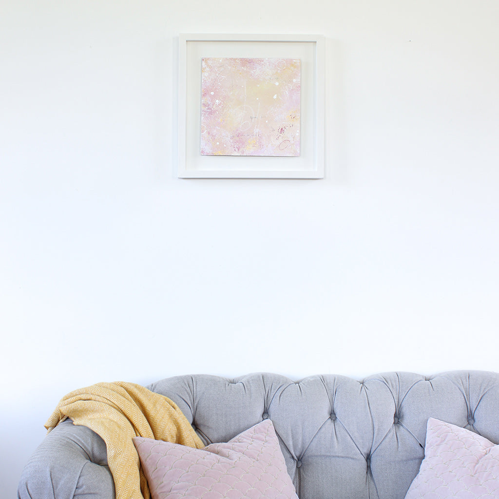 Stardust Framed Abstract Painting 44cm x 44cm