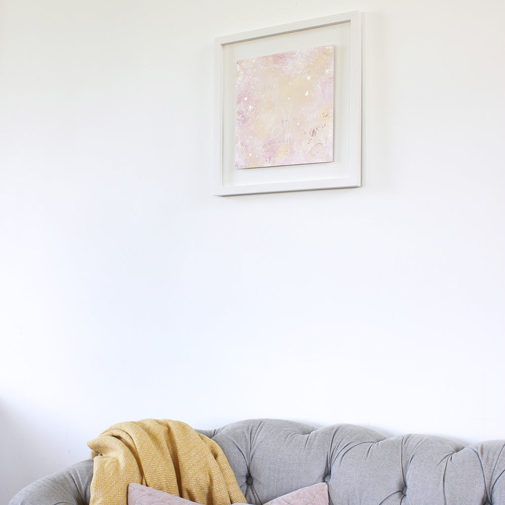 Stardust Framed Abstract Painting 44cm x 44cm
