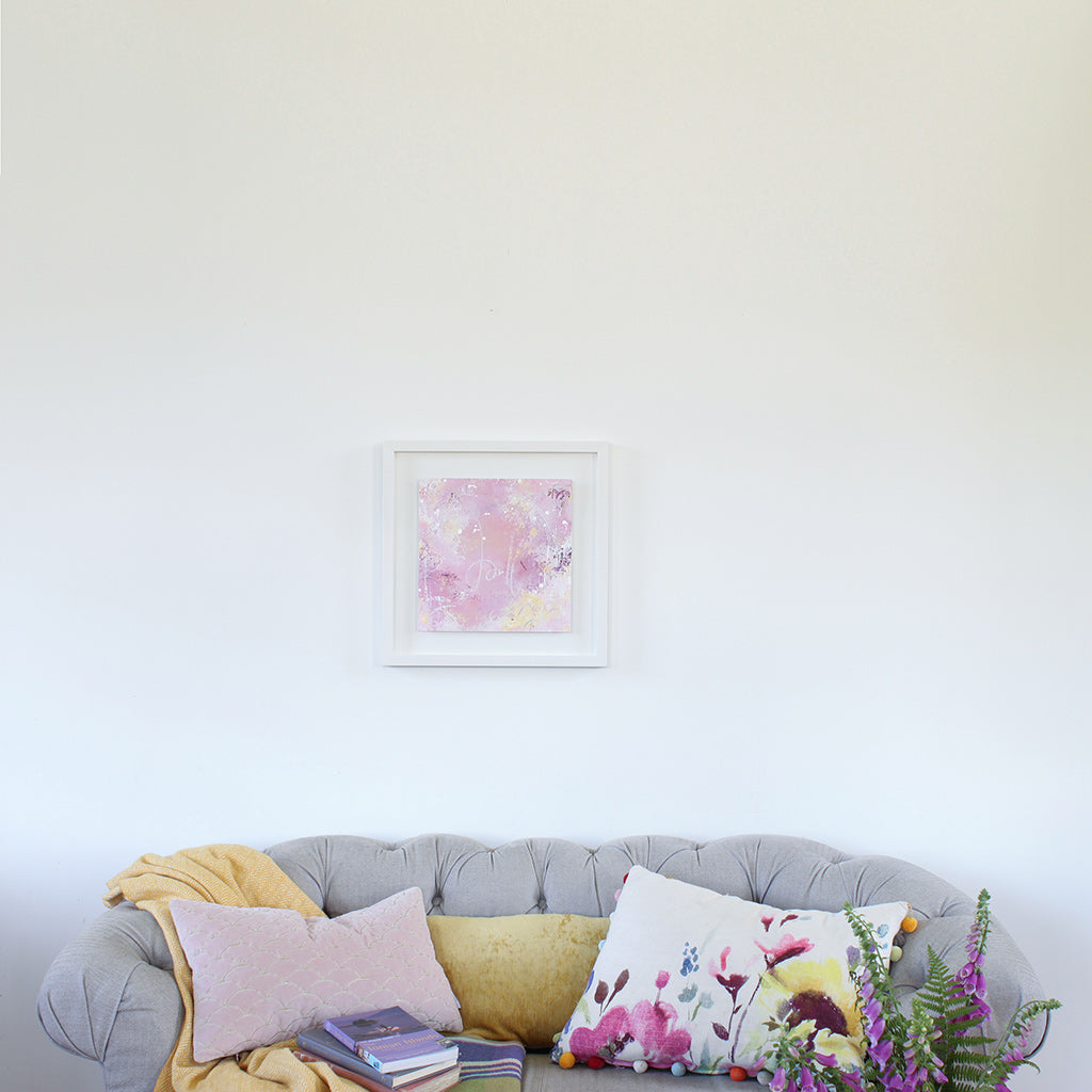Cherished Framed Abstract Painting 44cm x 44cm