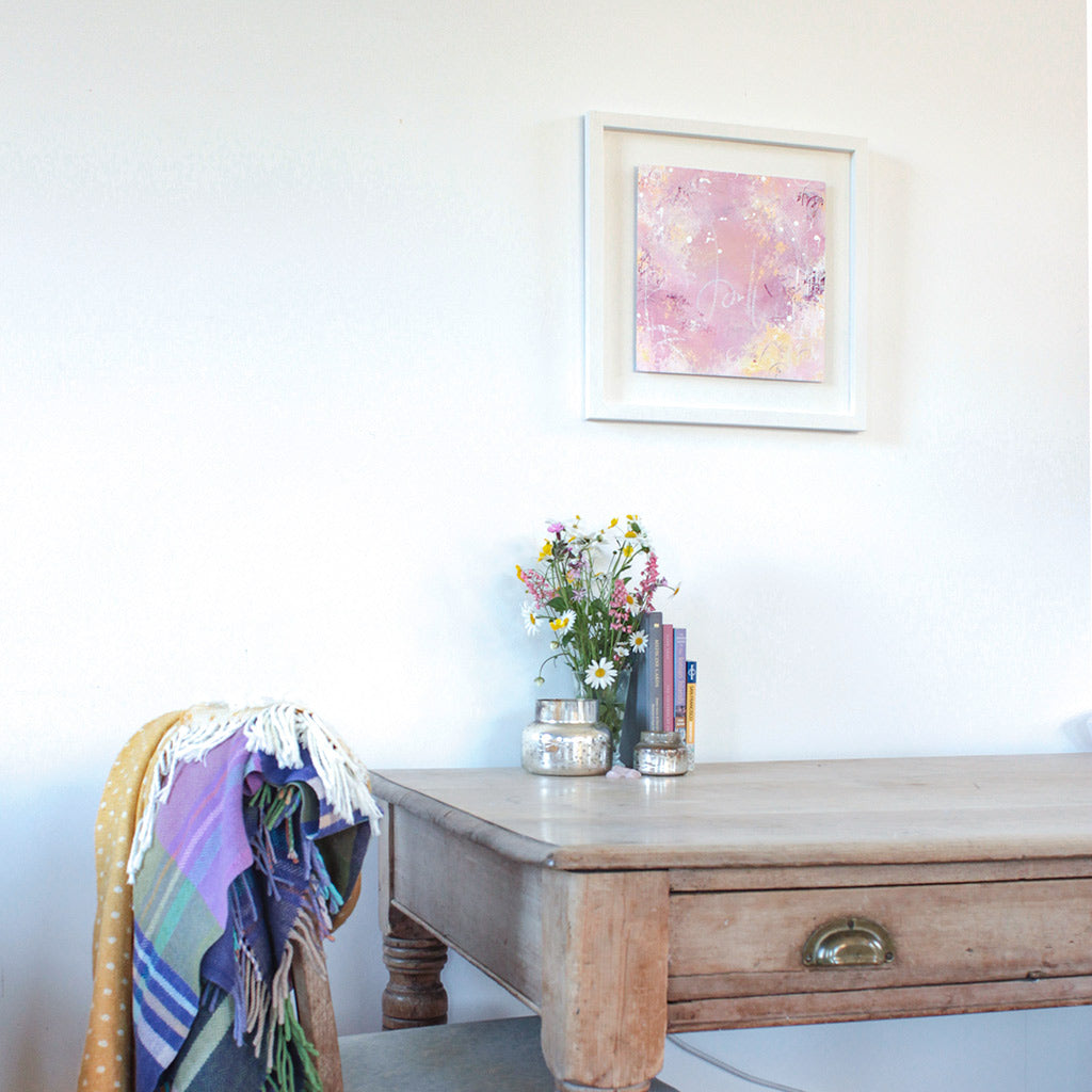 Cherished Framed Abstract Painting 44cm x 44cm