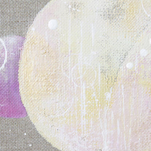 Moonblush Moon Painting 30cm x 40cm on Raw Linen Canvas