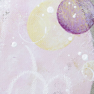 Moonblush Moon Painting 30cm x 40cm on Raw Linen Canvas