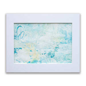 Barrier Reef Moonbathing Abstract Painting on Paper 8" x 10"