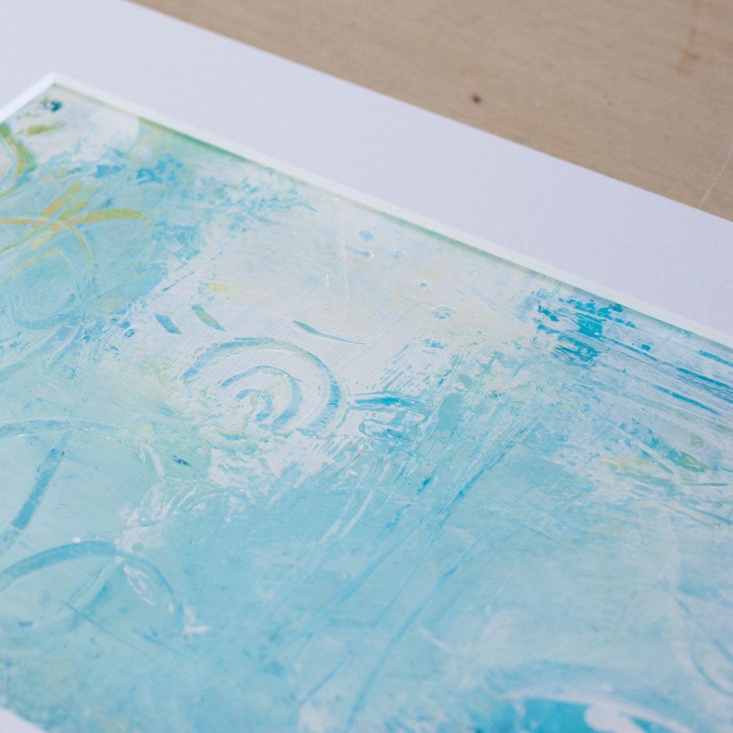 Beachcomber Abstract Painting on Paper 8" x 10"