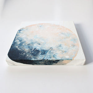 Moonrise Moon Acrylic Painting 20cm by 20cm