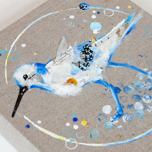 Edward |  Blue Ephemera Sandpiper Painting 20cm