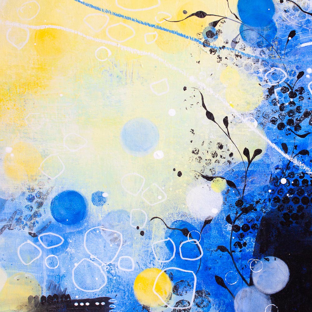 Yellow And Blue Abstract Art