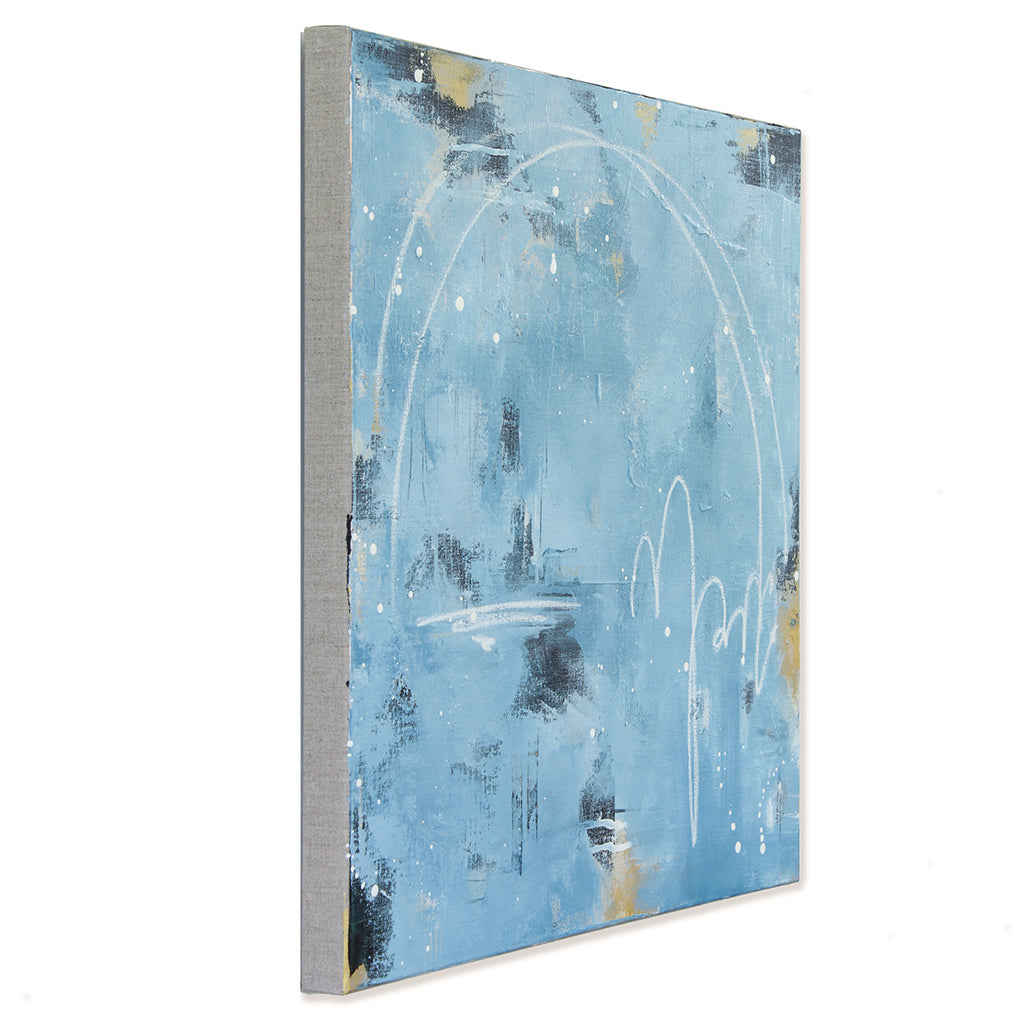 City Lights Blue Abstract Painting 60cm x 60cm