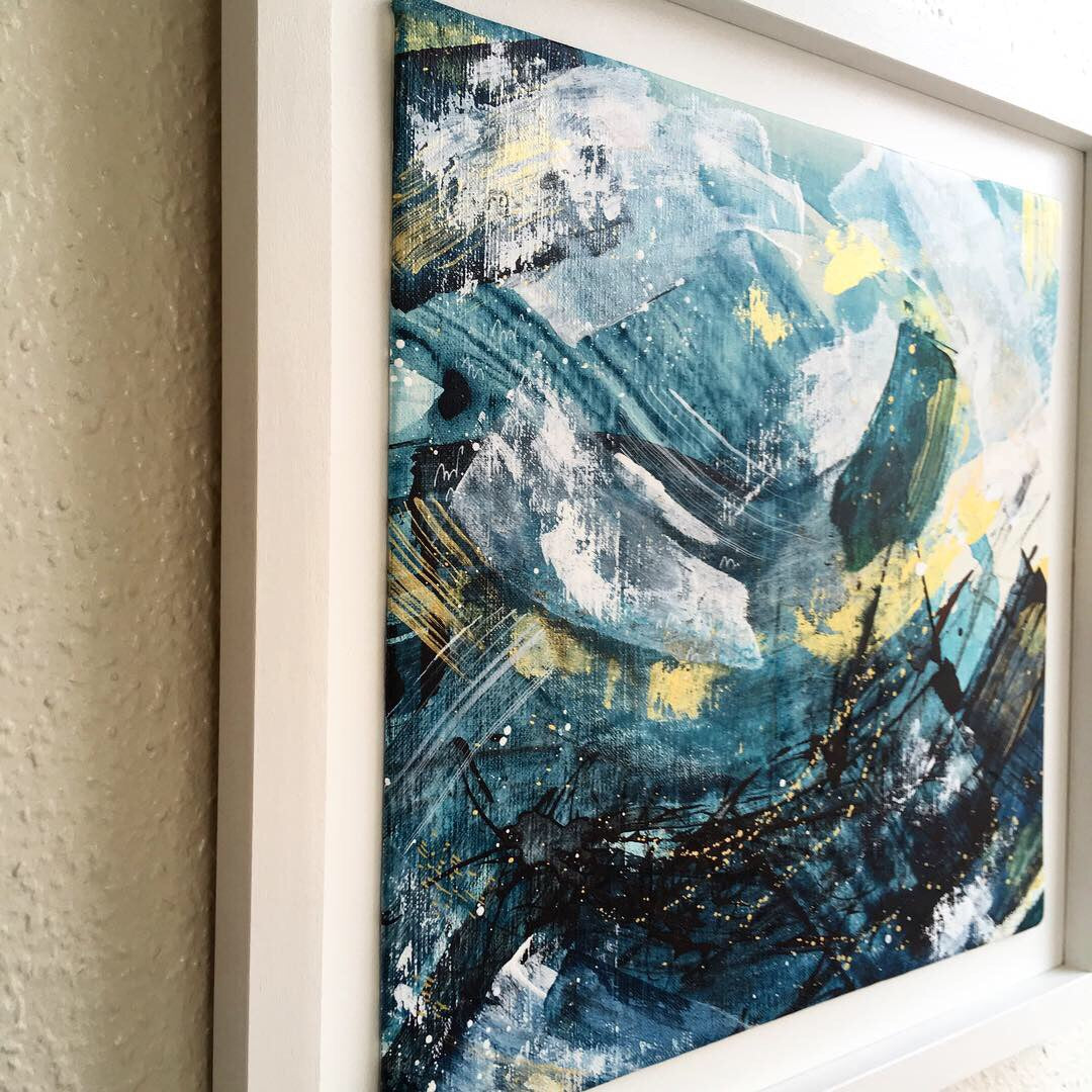 Waves 7 Resonance Abstract Painting 36cm x 35cm