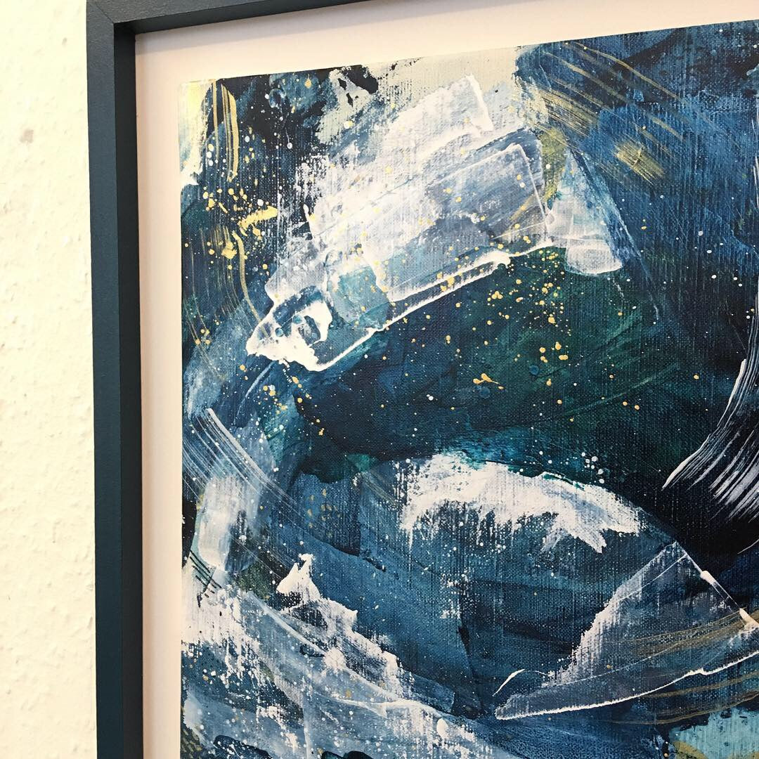 Waves 8 Vortex Abstract painting 35cm x 36cm