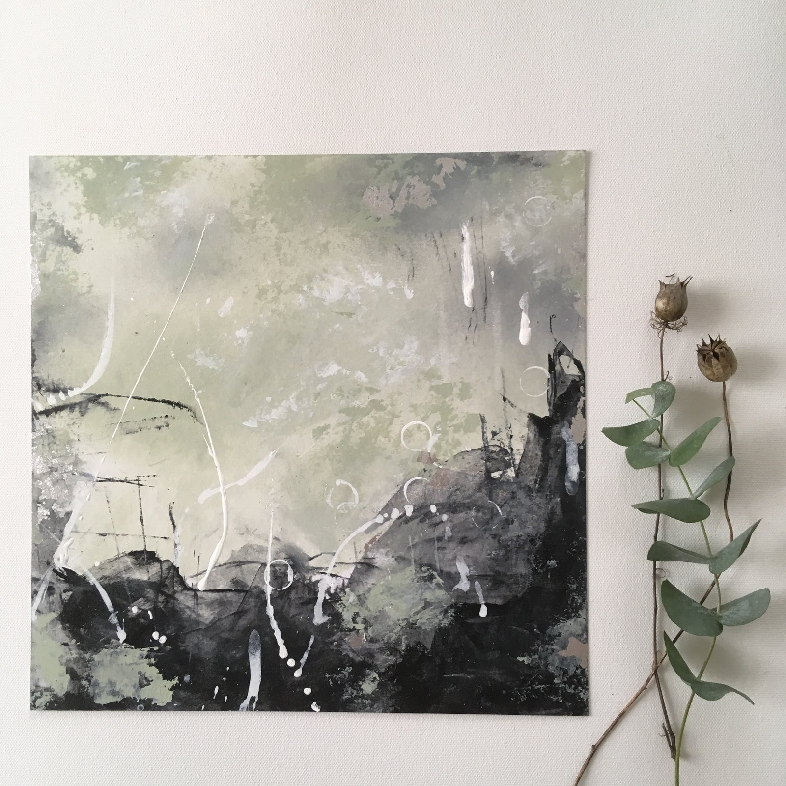 Shadows and Snowlight 7 Abstract painting