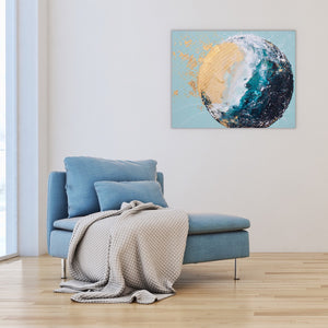 Ebb & Flow Moonbathing Moon Painting 60cm x 75cm