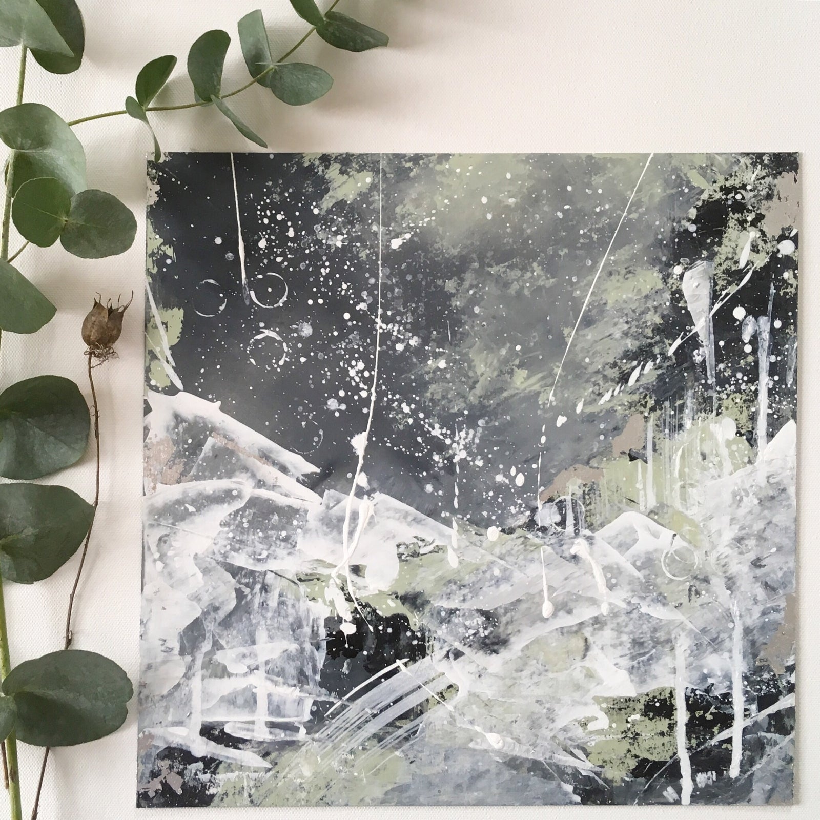 Shadows and Snowlight 4 Abstract painting