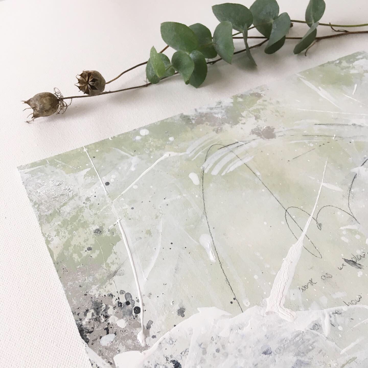 Shadows and Snowlight 5 Abstract painting