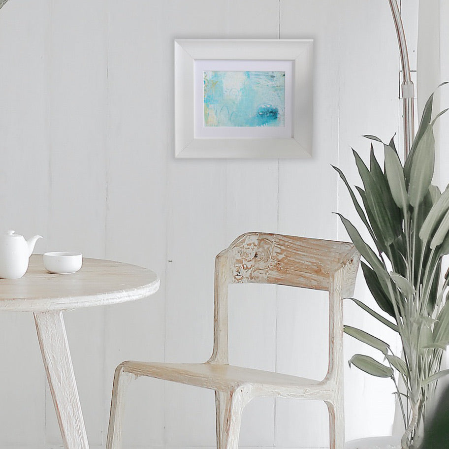 Beachcomber Abstract Painting on Paper 8" x 10"