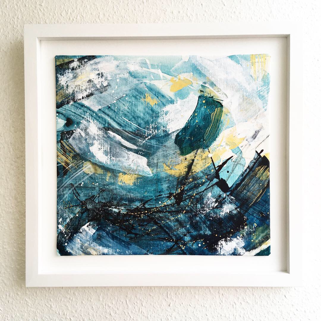 Waves 7 Resonance Abstract Painting 36cm x 35cm