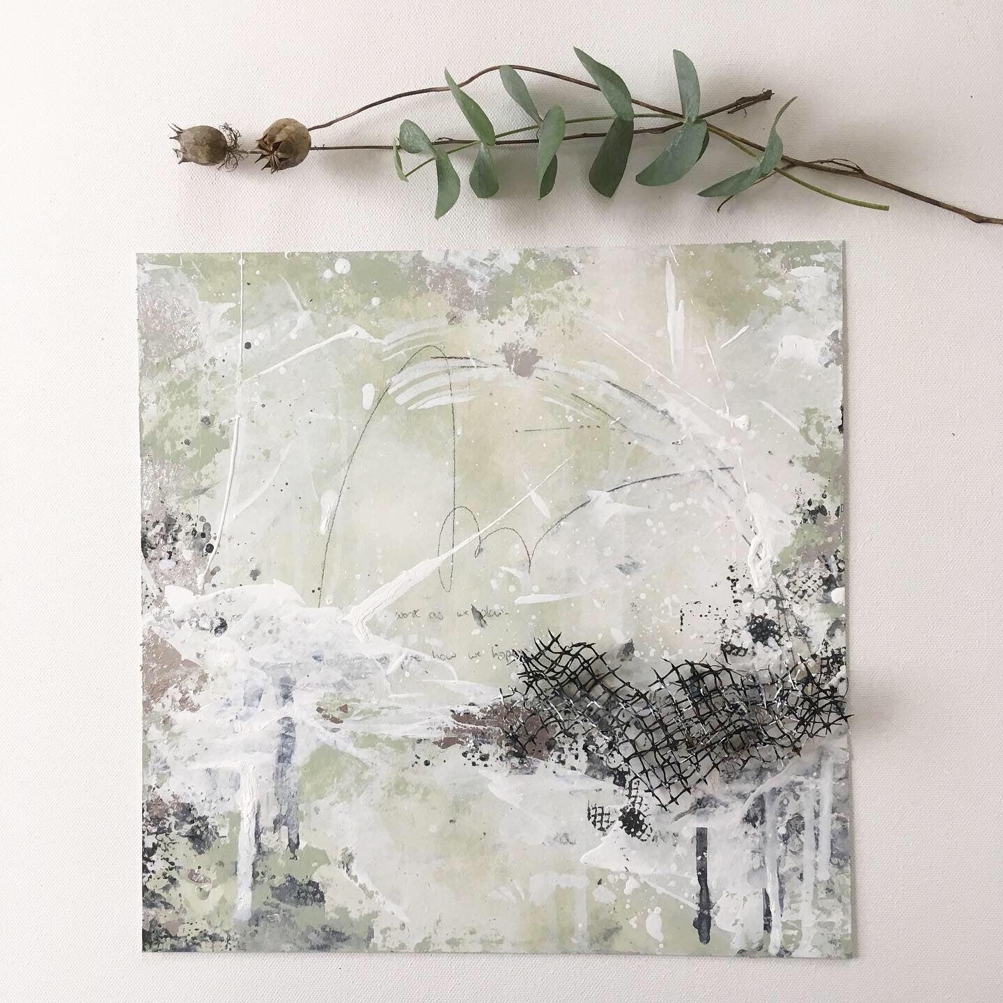 Shadows and Snowlight 5 Abstract painting