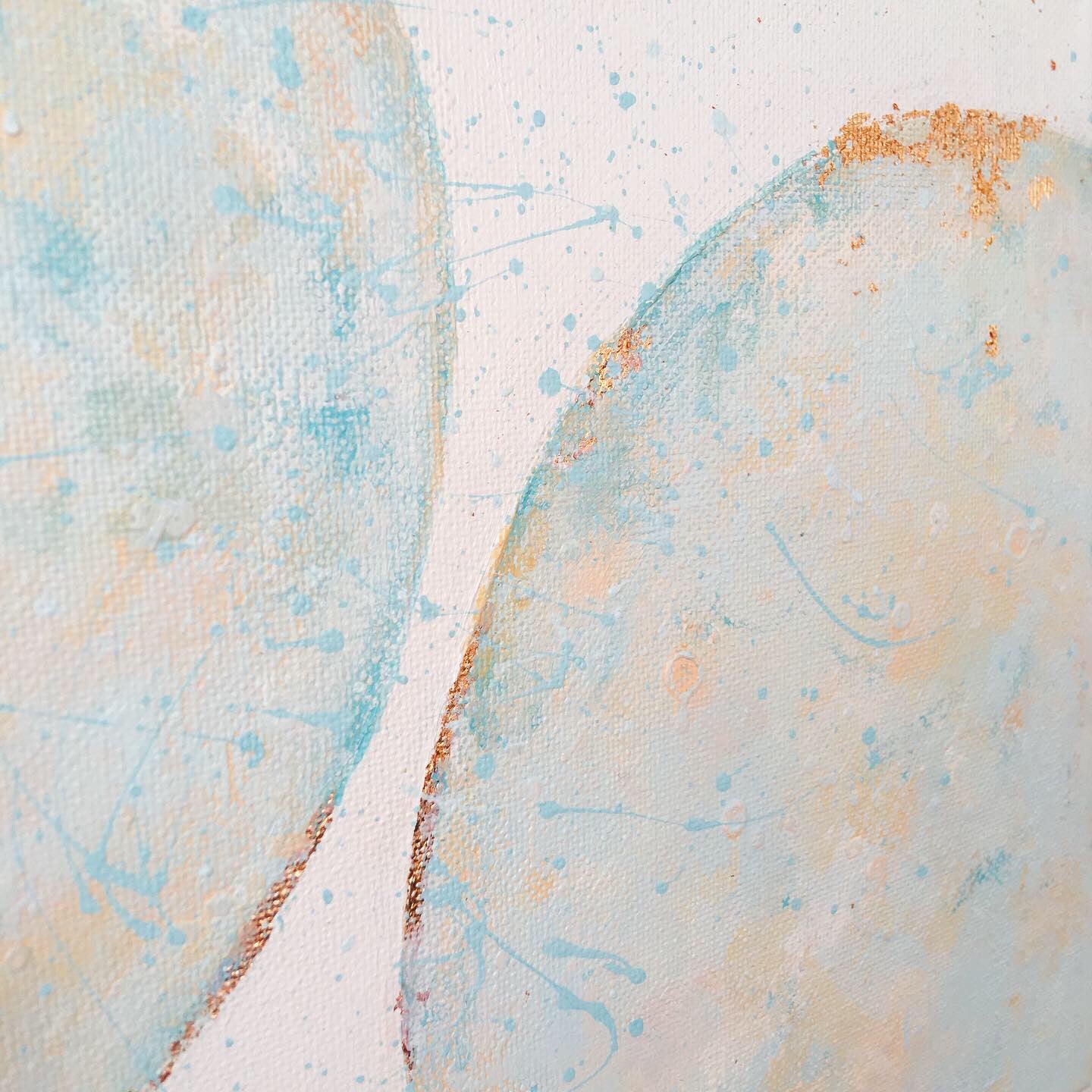 Moonscape #118 | Mer Lunaires Series | Abstract painting moon sky blue peach