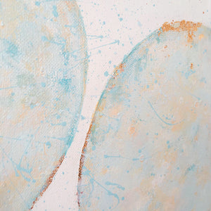 Moonscape #118 | Mer Lunaires Series | Abstract painting moon sky blue peach