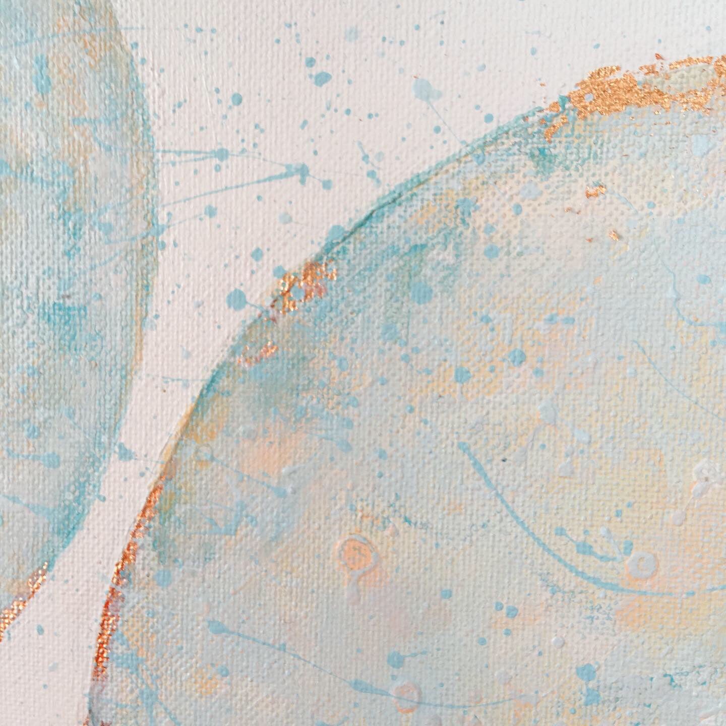 Moonscape #118 | Mer Lunaires Series | Abstract painting moon sky blue peach