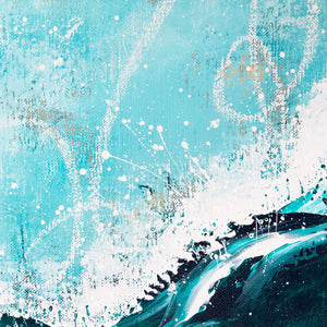 Riptide Moonbathing Painting 40cm x 50cm on Raw Linen Canvas