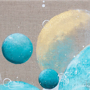 Riptide Moonbathing Painting 40cm x 50cm on Raw Linen Canvas