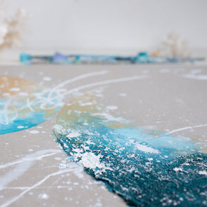 Sunkissed Shoreline Moonbathing Moon Painting 45.7cm x 61cm | 18" x 24"