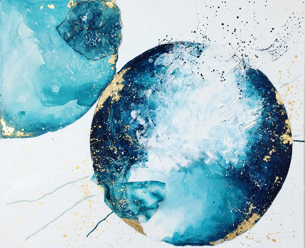 Moonscape 3 Souls Collide Acrylic on Canvas 60cm x 50cm