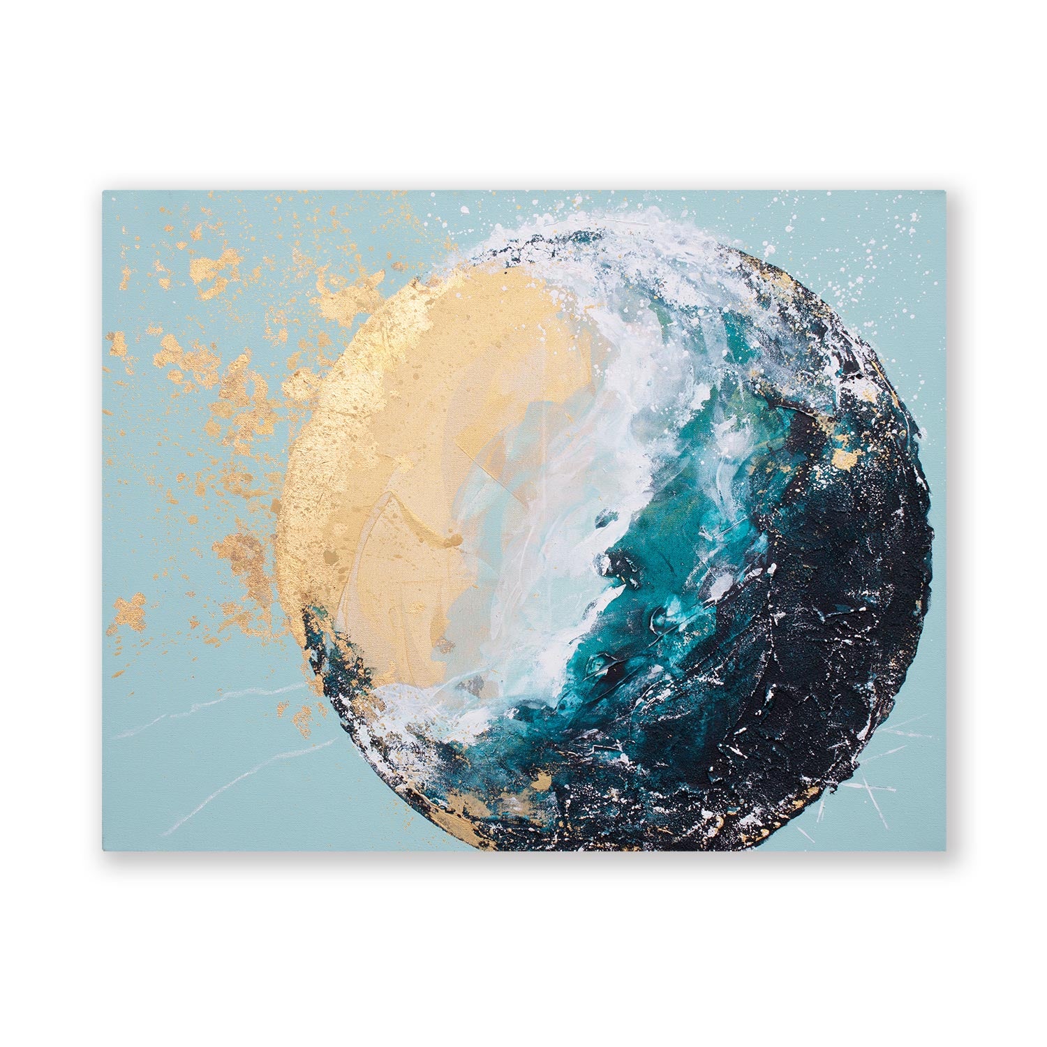 Ebb & Flow Moonbathing Moon Painting 60cm x 75cm