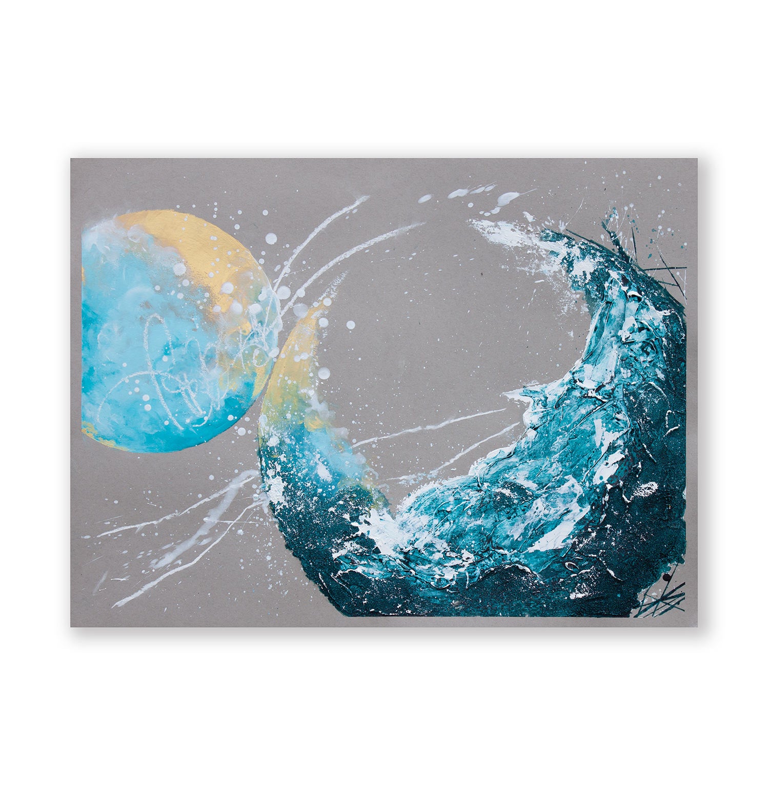 Sunkissed Shoreline Moonbathing Moon Painting 45.7cm x 61cm | 18" x 24"
