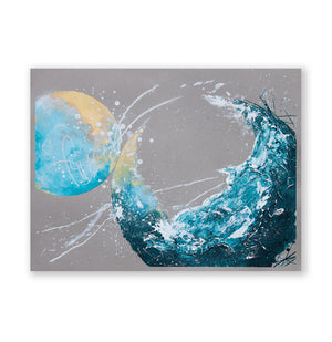 Sunkissed Shoreline Moonbathing Moon Painting 45.7cm x 61cm | 18" x 24"